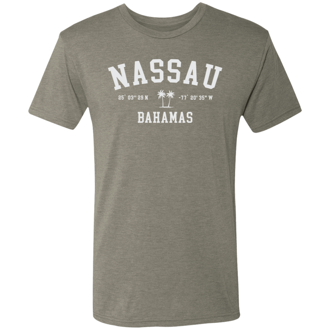 Nassau Bahamas Coordinates Tri-Blend Tee