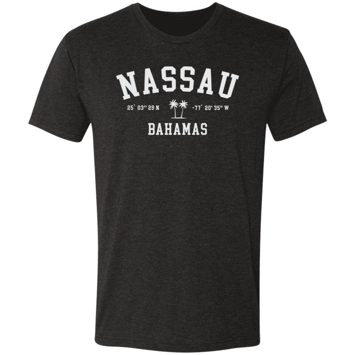 Nassau Bahamas Coordinates Tri-Blend Tee