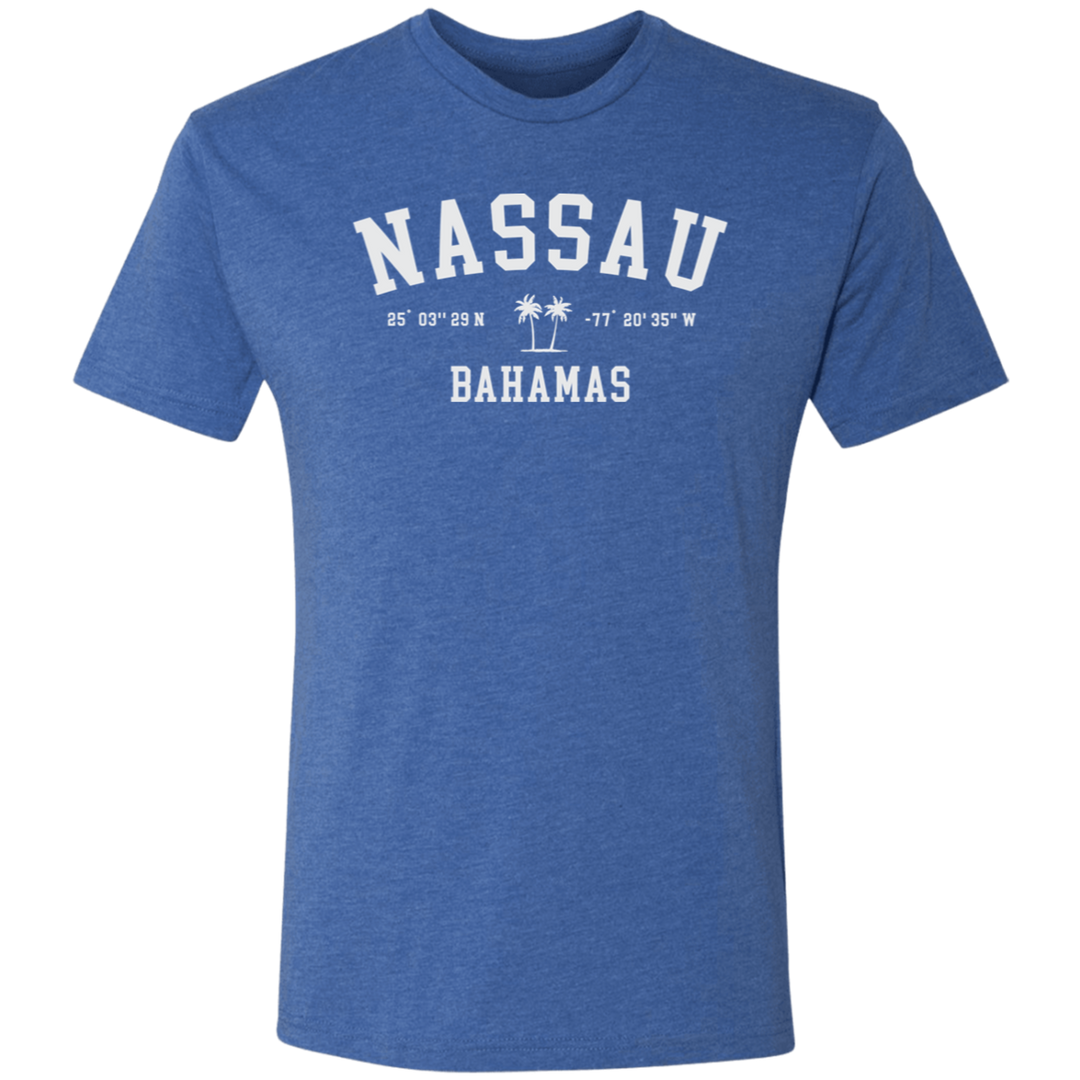 Nassau Bahamas Coordinates Tri-Blend Tee